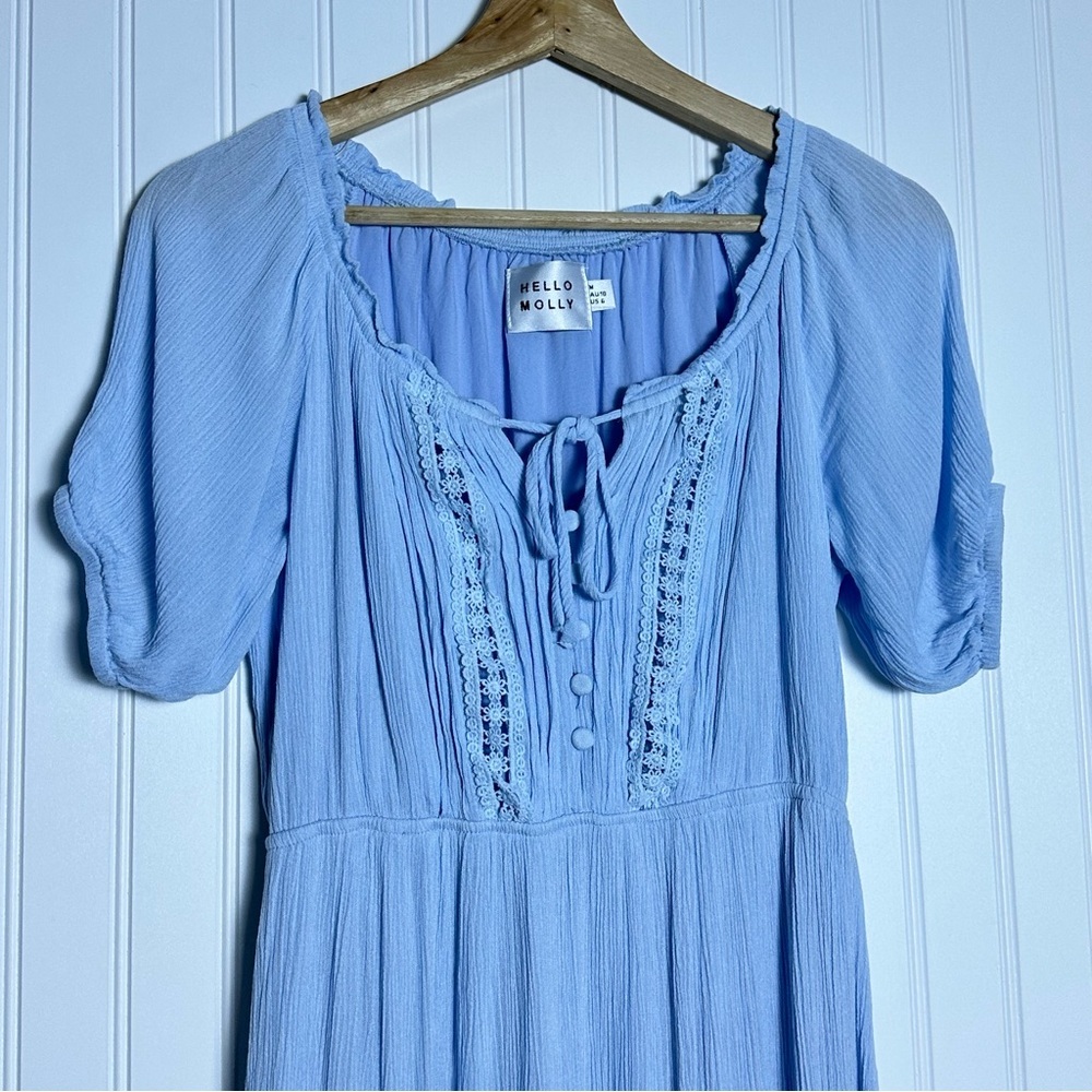 Hello Molly Light Blue Midi Dress - Picture 10 of 14